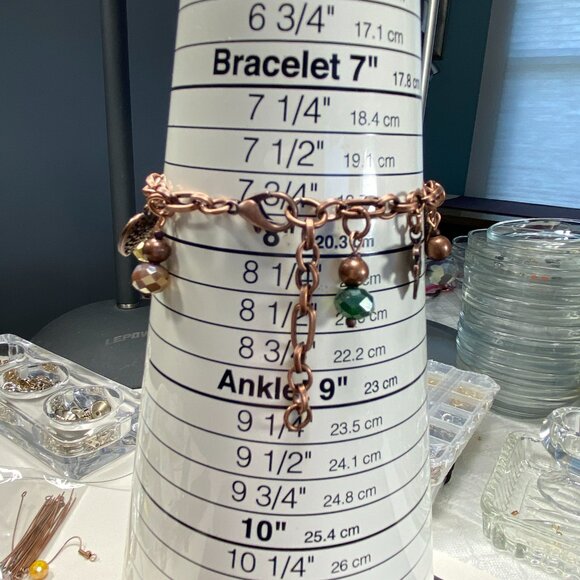 8pc Avante Jewelry COLLECTION Necklace Earrings Bracelets Coppertone Beads Chain - Picture 11 of 15